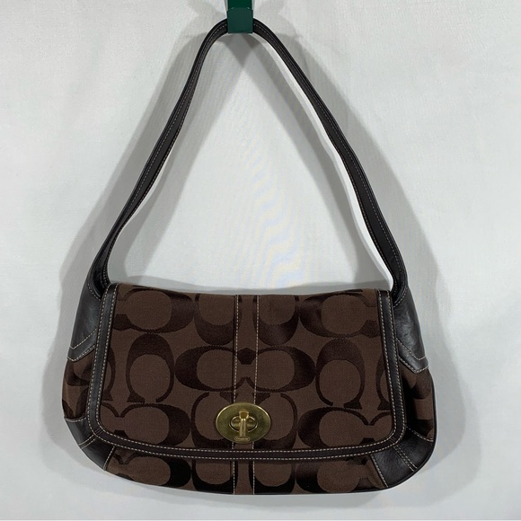 Coach Handbags - Coach Emblem Fabric Shoulder Bag